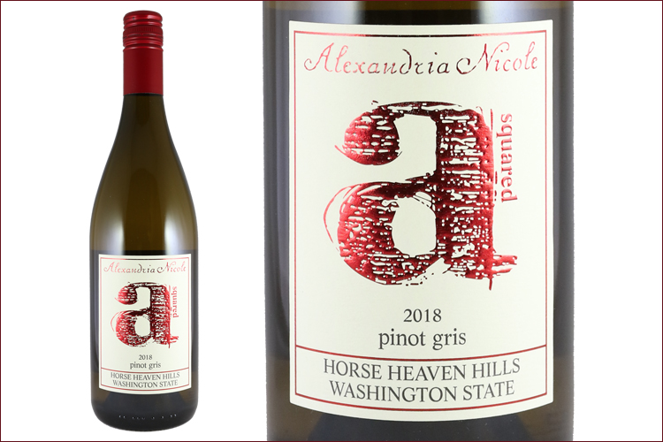 Alexandria Nicole Cellars 2018 A Squared Pinot Gris bottle