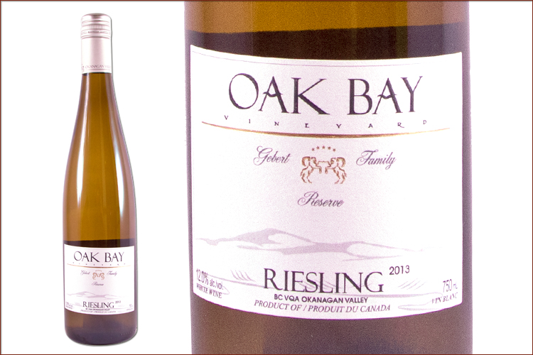 St. Hubertus Estate Winery 2013 Oak Bay Gebert Family Reserve Riesling