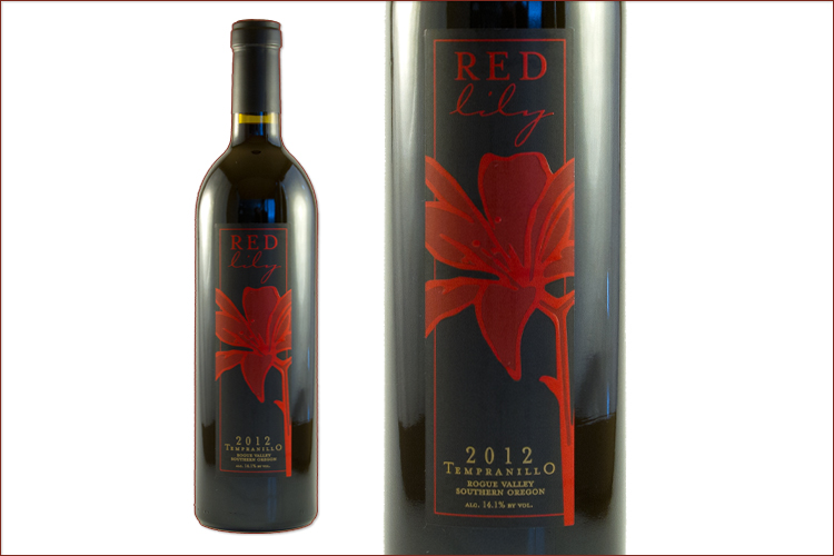 Red Lily Vineyards 2012 Tempranillo wine bottle