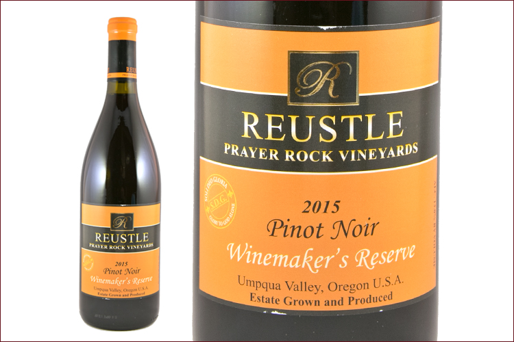 Reustle Prayer Rock Vineyards 2015 Winemakers Reserve Pinot Noir wine bottle
