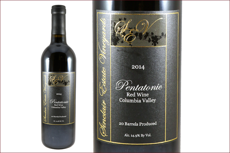 Sinclair Estate Vineyards 2014 Pentatonic wine bottle