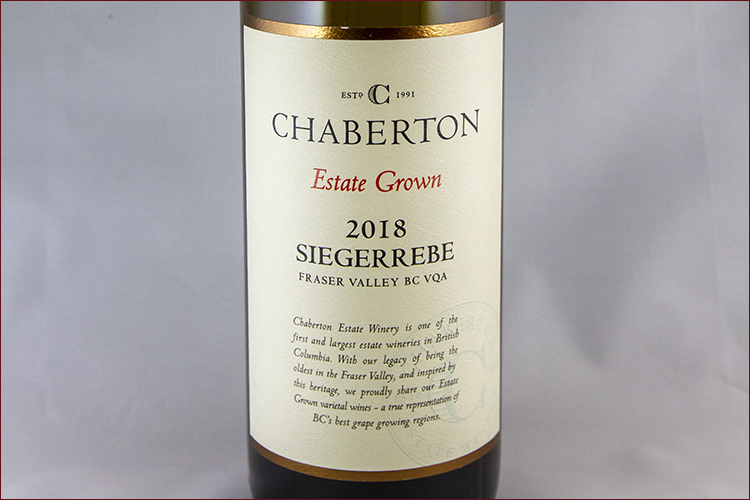 Chaberton Estate Winery 2018 Estate Grown Siegerrebe