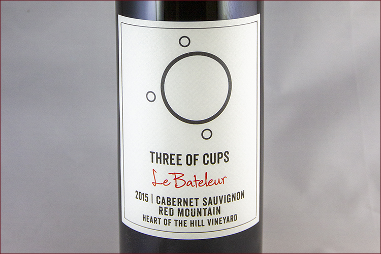 Three of Cups 2015 Le Bateleur Cabernet Sauvignon Heart of the Hill Vineyard bottle