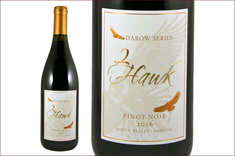 2Hawk Vineyard & Winery 2016 Darow Series Pinot Noir wine bottle