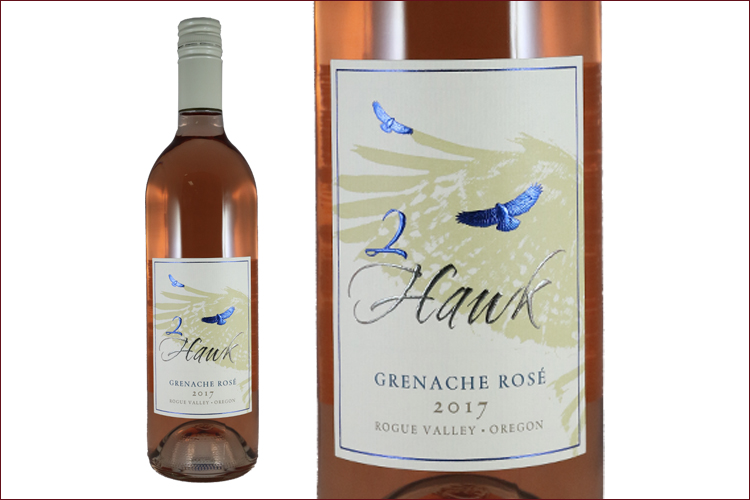 2Hawk Vineyard & Winery 2017 Grenache Rose bottle