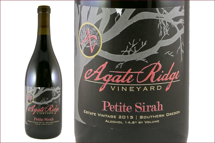 Agate Ridge Vineyard 2015 Petite Sirah wine bottle
