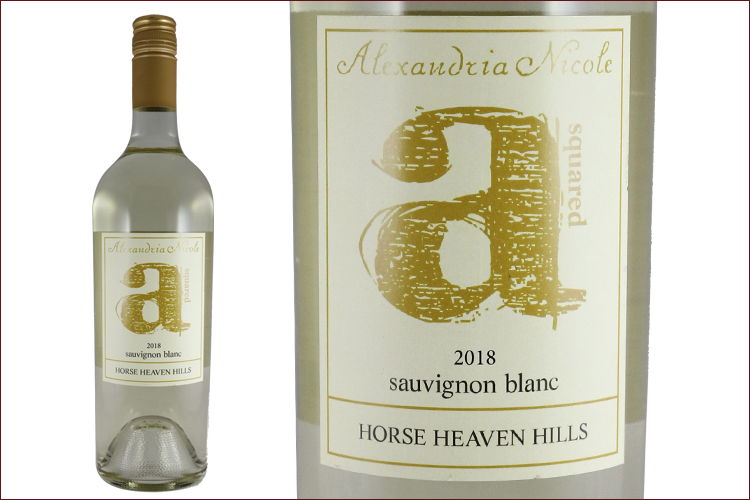 Alexandria Nicole Cellars 2018 A Squared Sauvignon Blanc bottle