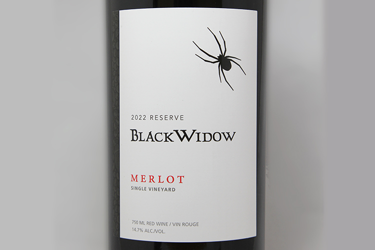 Black Widow Winery 2022 Reserve Merlot Single Vineyard