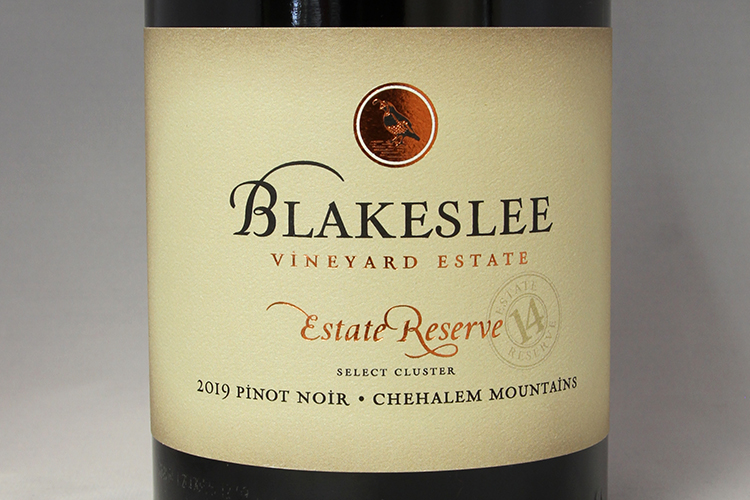Blakeslee Vineyard Estate 2019 Estate Reserve Pinot Noir