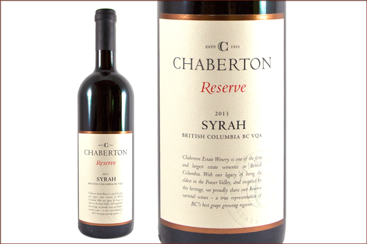 Chaberton Estate Winery 2013 Reserve Syrah wine bottle