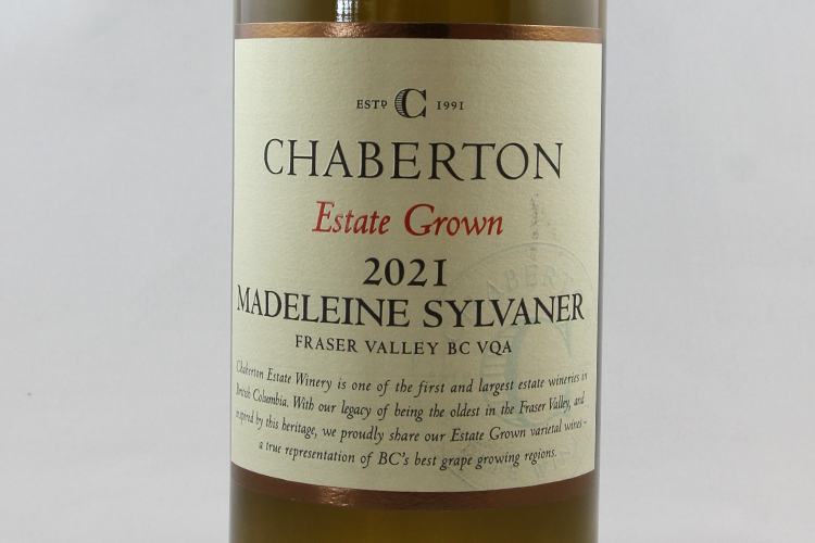 Chaberton Estate Winery 2021 Madeleine Sylvaner