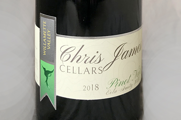 Chris James Cellars 2018 Pinot Noir Eola-Amity Hills