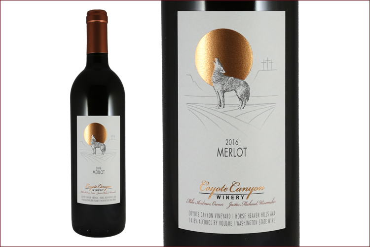 Coyote Canyon Winery 2016 Merlot bottle