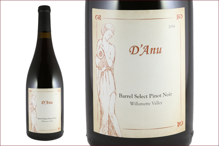 D�Anu 2014 Barrel Select Pinot Noir bottle