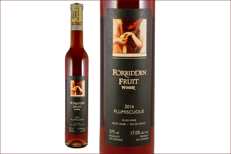 Forbidden Fruit Winery 2016 Plumiscuous Plum Mistelle wine bottle