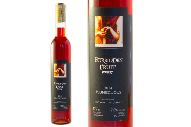 Forbidden Fruit Winery 2014 Plumiscuous Plum Mistelle wine bottle