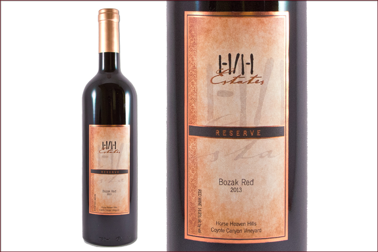 Coyote Canyon Winery 2013 H/H Estates Reserve Bozak Red wine bottle