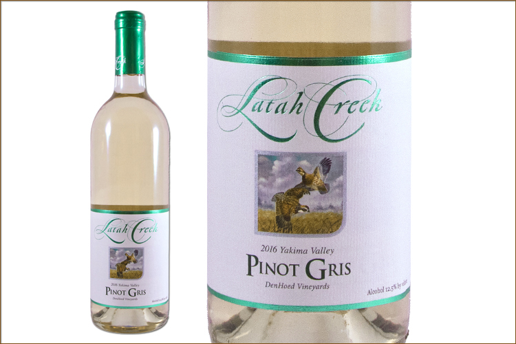 Latah Creek Wine Cellars 2016 Pinot Gris wine bottle