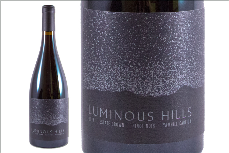 Luminous Hills 2014 Estate Grown Pinot Noir wine bottle