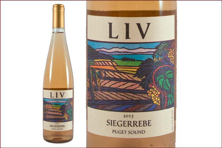 Lopez Island Vineyards 2015 Siegerrebe wine bottle