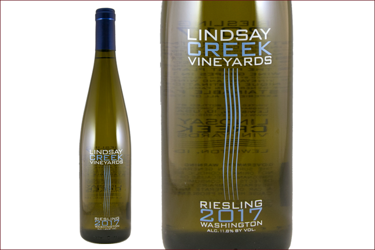 Lindsay Creek Vineyards 2017 Riesling wine bottle