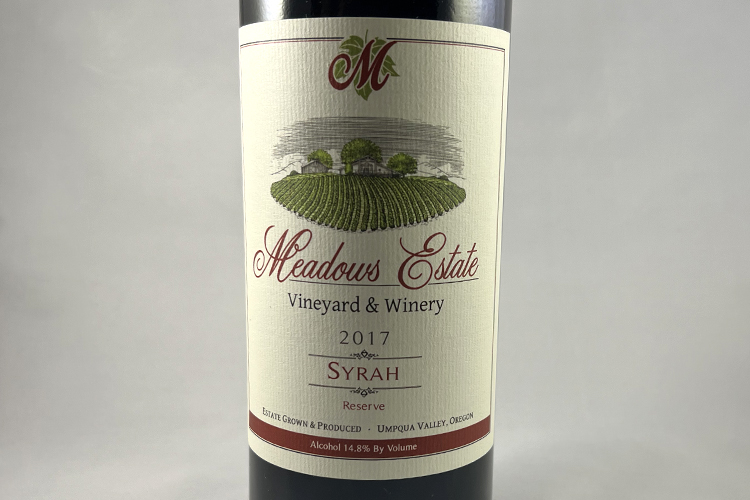 Meadows Estate Vineyard & Winery 2017 Syrah Reserve