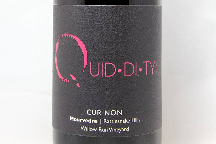 Quiddity Wines 2023 Cur Non Willow Run Vineyard Mourvedre