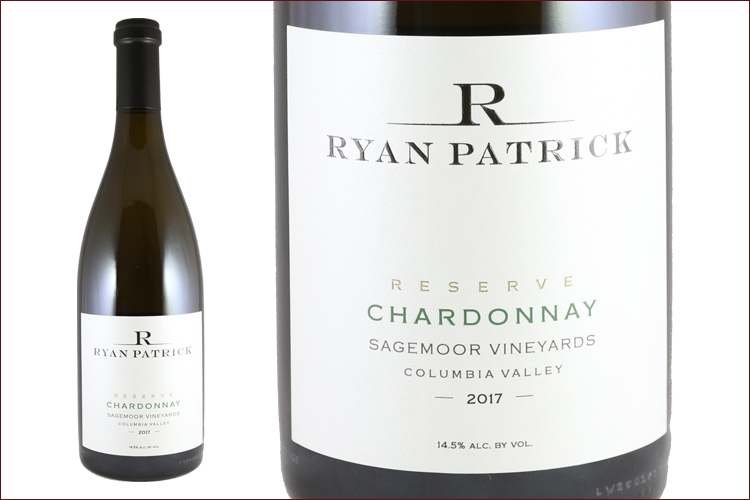 Ryan Patrick Wines 2017 Reserve Chardonnay bottle
