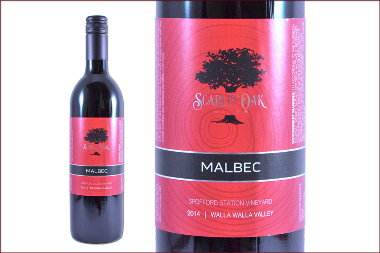 Scarlet Oak Wines 2014 Malbec Spofford Station Vineyard wine bottle