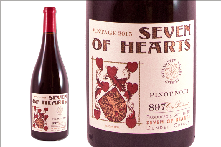 Seven of Hearts 2015 Willamette Valley Pinot Noir wine bottle