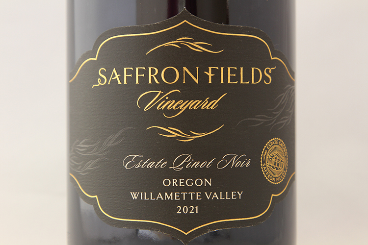 Saffron Fields Vineyard 2021 Estate Pinot Noir