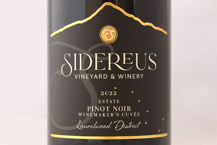 Sidereus Vineyard & Winery 2022 Pinot Noir Winemaker's Cuvee