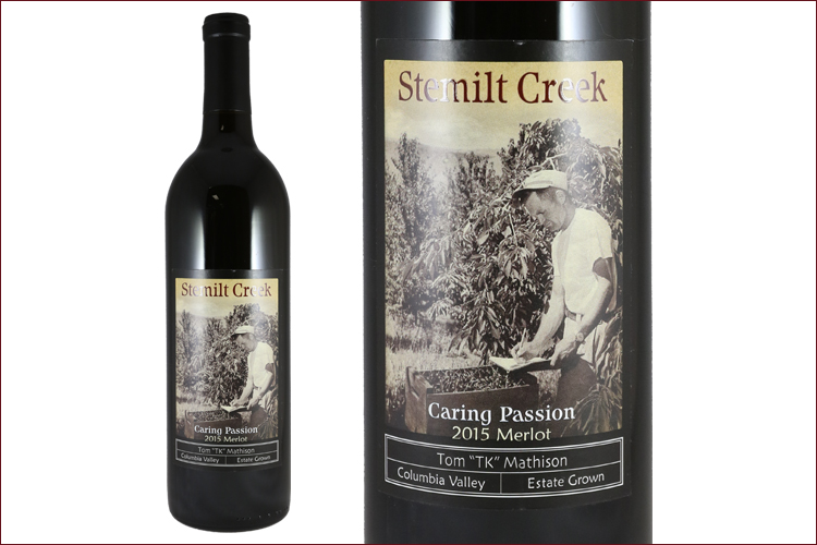 Stemilt Creek Winery 2015 Caring Passion bottle