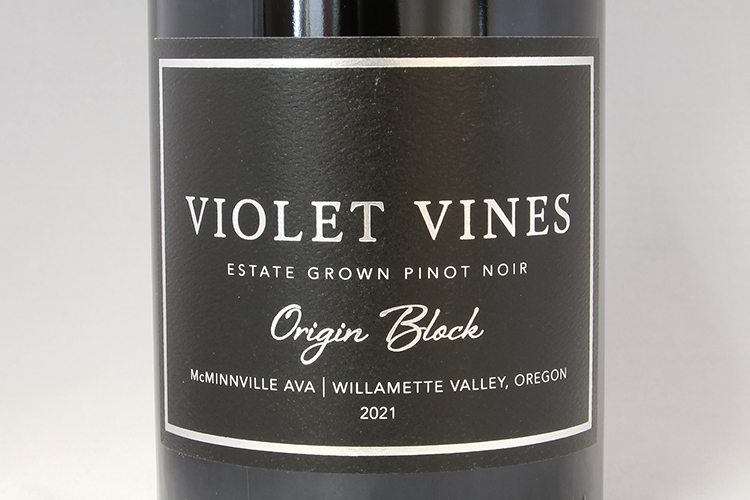 Violet Vines 2021 Origin Block Estate Pinot Noir