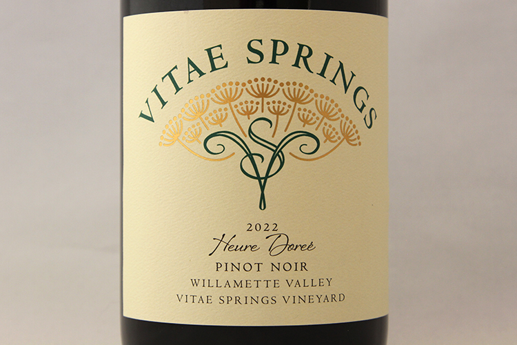Vitae Springs Winery 2022 Heure Doree Pinot Noir