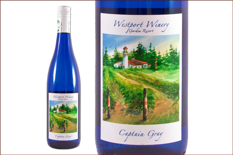 Westport Winery 2015 Captain Gray Gewurztraminer wine bottle