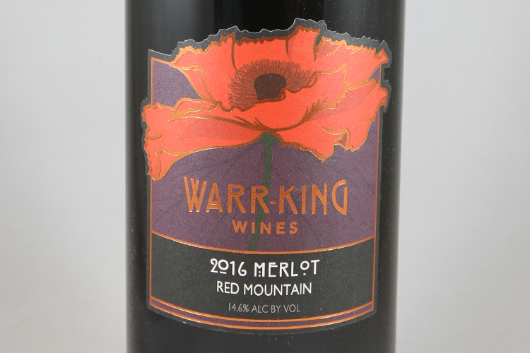 Warr-King Wines 2016 Merlot Red Mountain