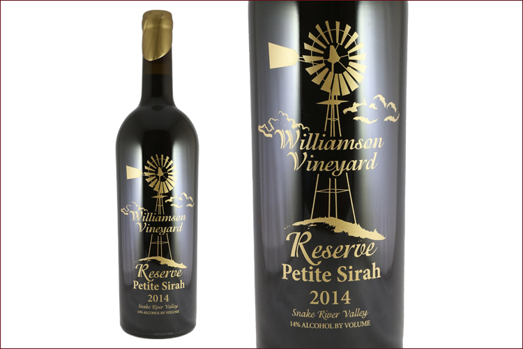 Williamson Vineyards 2014 Reserve Petite Sirah bottle