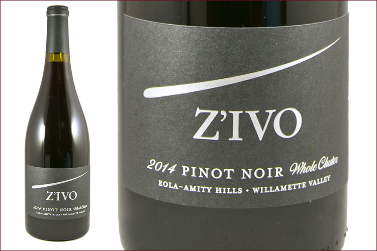 Z�IVO 2014 Whole Cluster Pinot Noir wine bottle