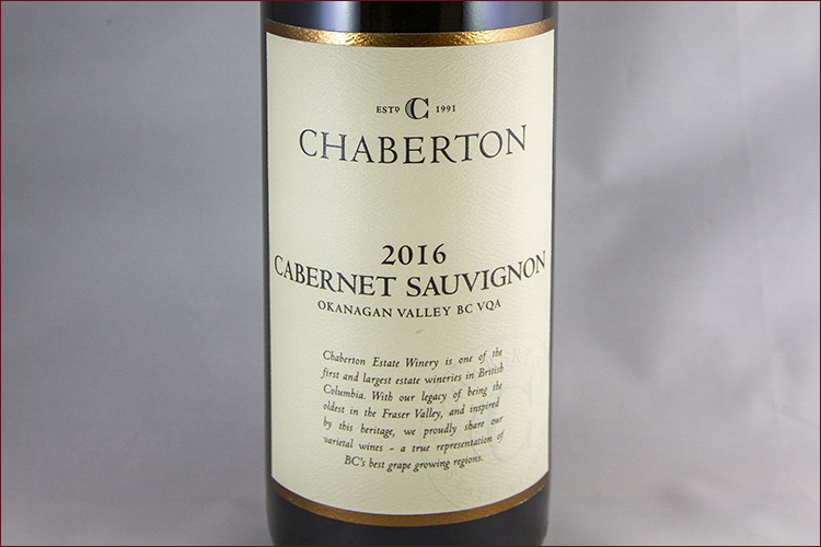 Chaberton Estate Winery 2016 Cabernet Sauvignon