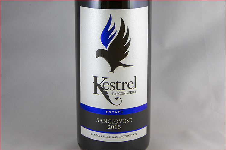 Kestrel Vintners 2015 Falcon Series Estate Sangiovese bottle
